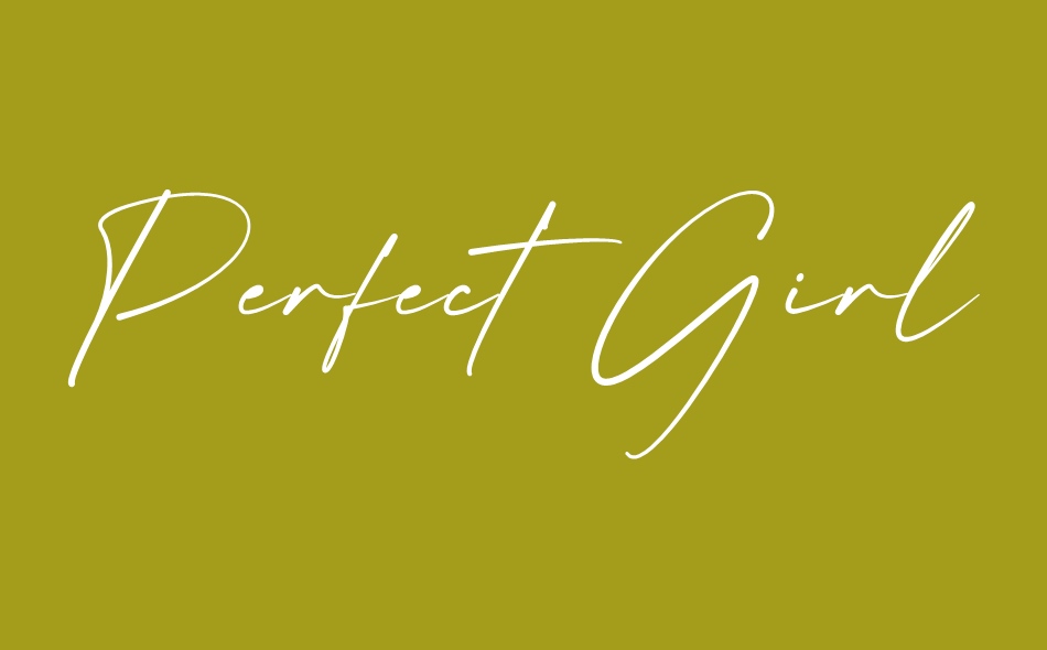Perfect Girl Sans Serif font big