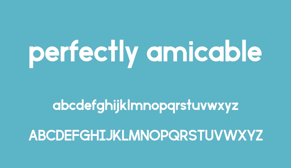 perfectly amicable font