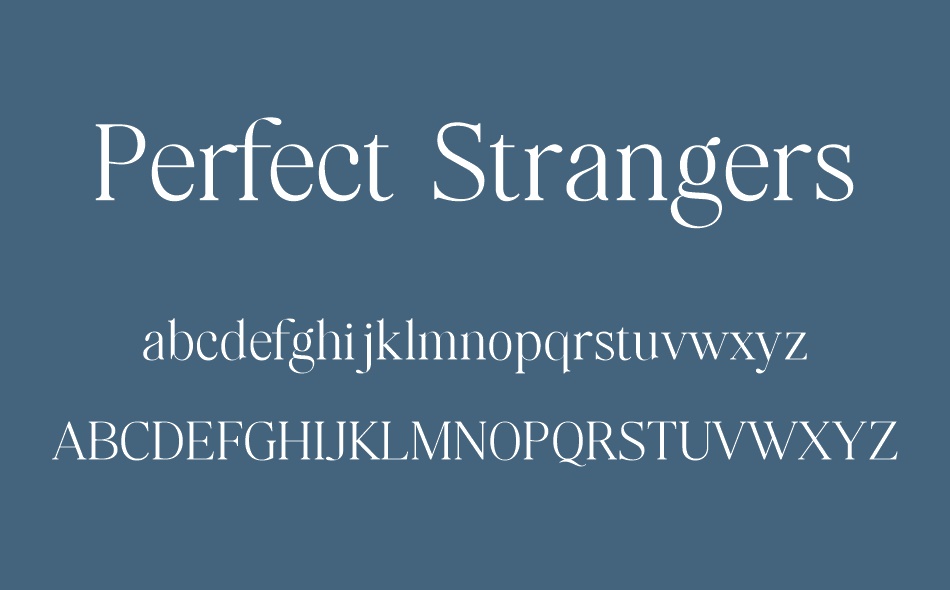 Perfect Strangers font