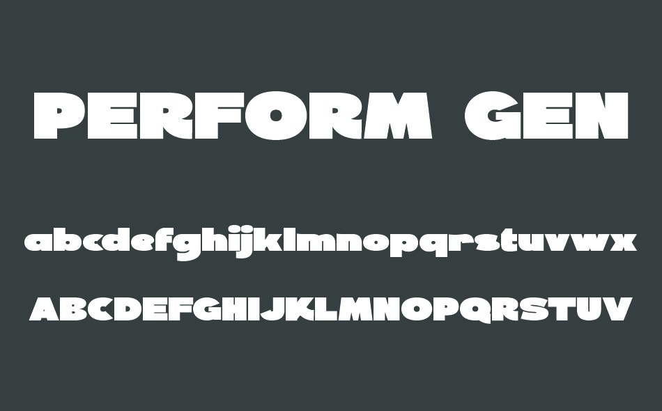 Perform Generic font
