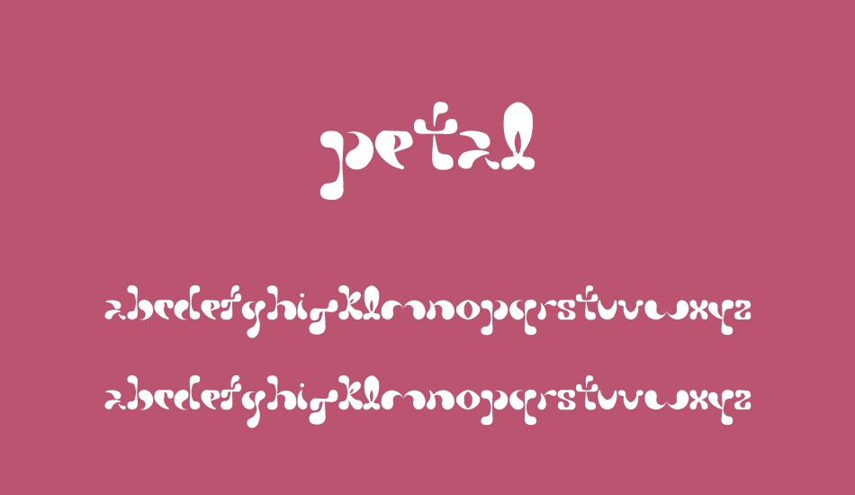Petal font