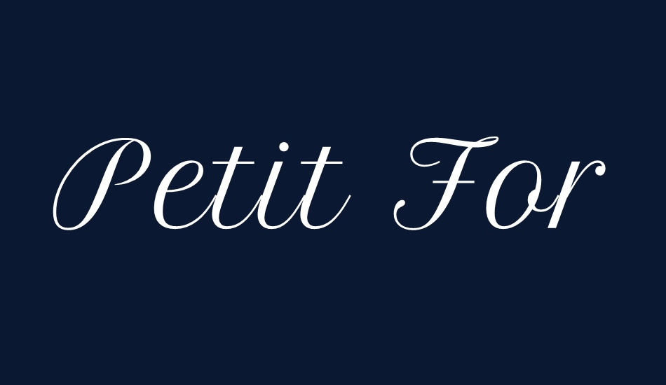 petit-formal-script font big