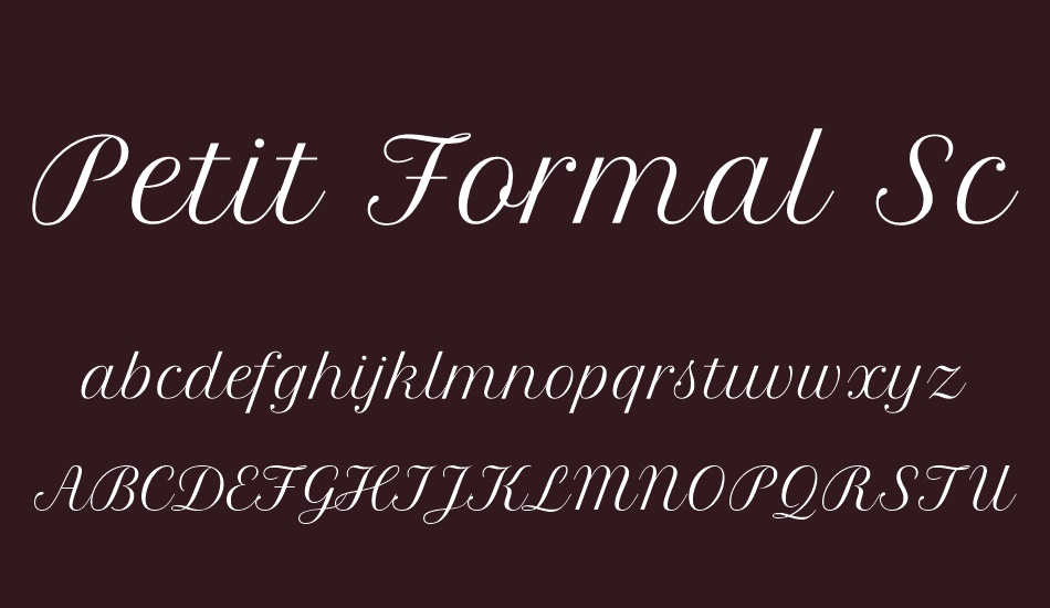 Petit Formal Script Font free font