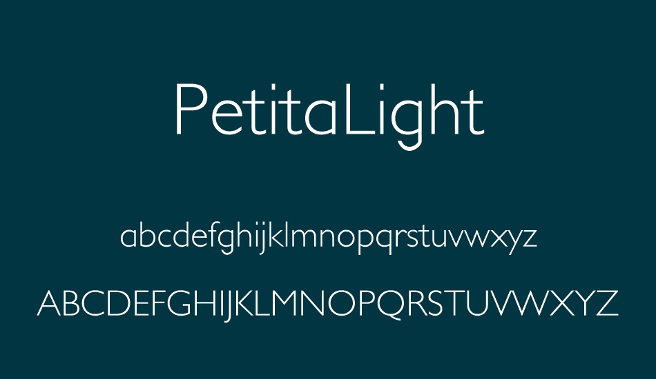 PetitaLight font