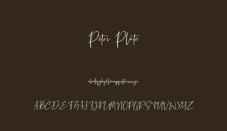 Petri Plate font