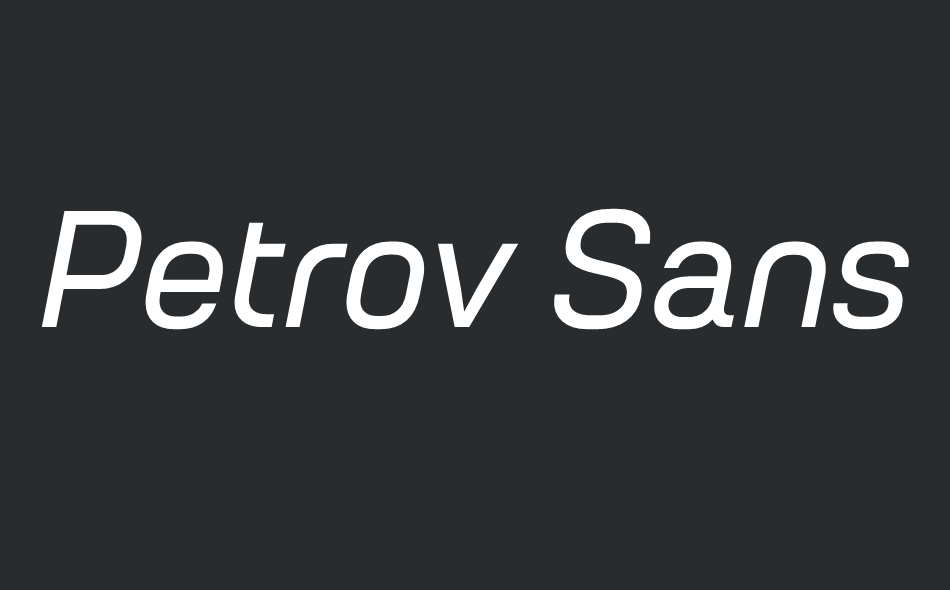 Petrov Sans font big