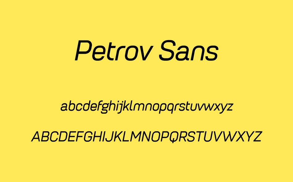 Petrov Sans font