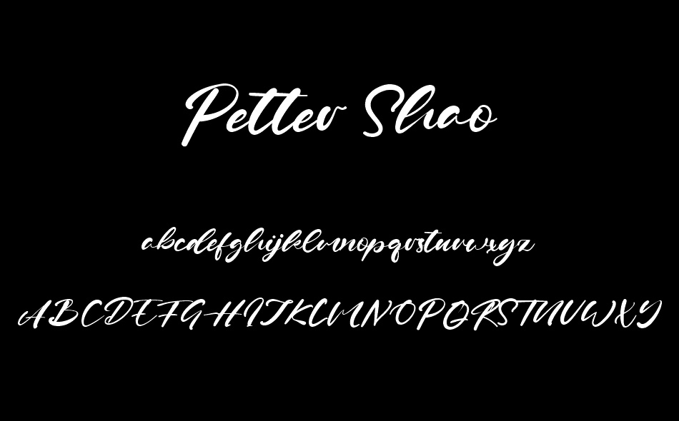 Petter Shao font
