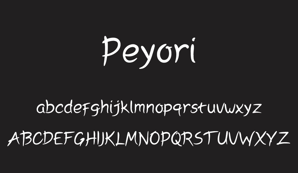 Peyori font