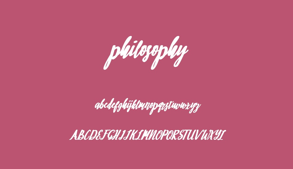 philosophy font