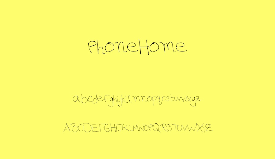 PhoneHome font