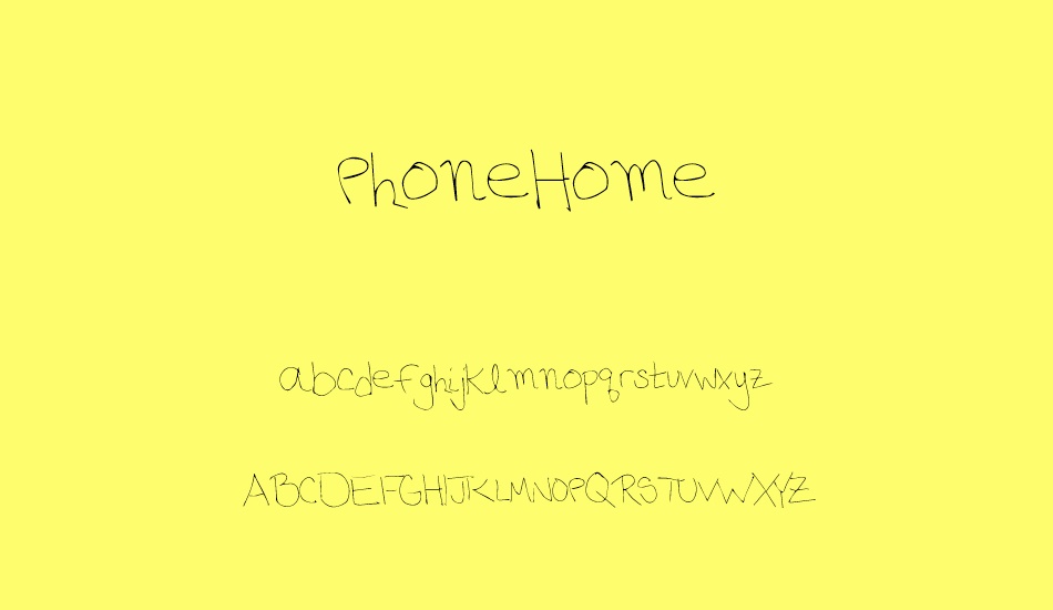 PhoneHome font