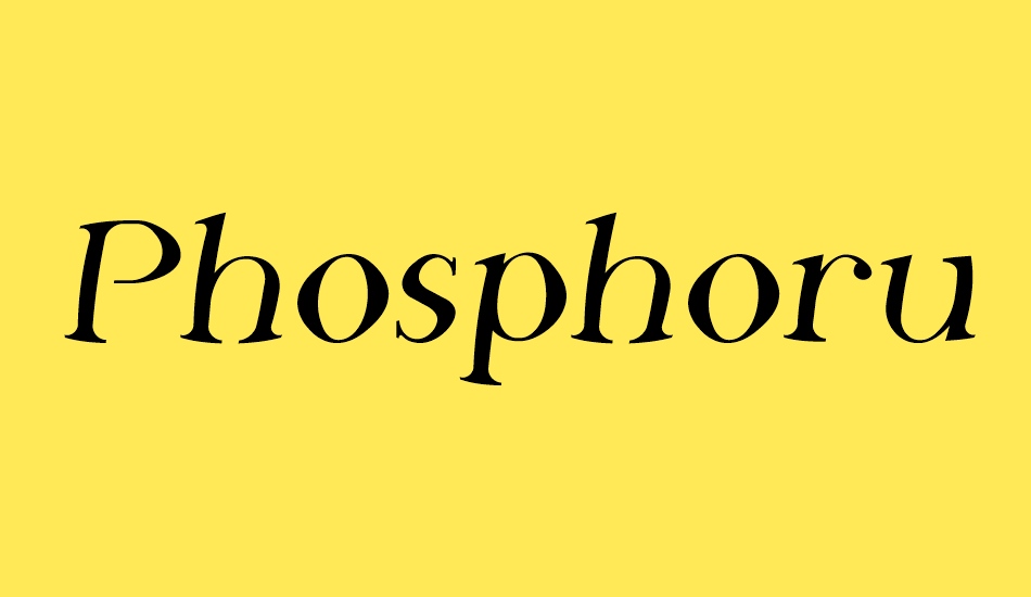 Phosphorus Fluoride font big