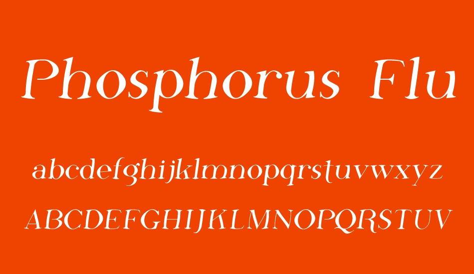Phosphorus Fluoride font