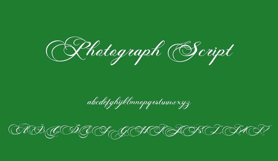 Photograph Script Free Personal font