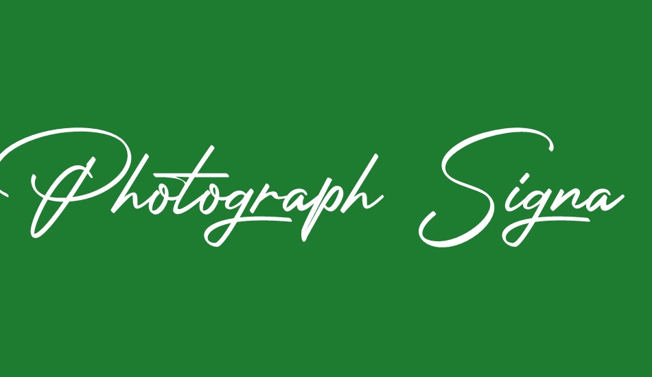 Photograph Signature font big