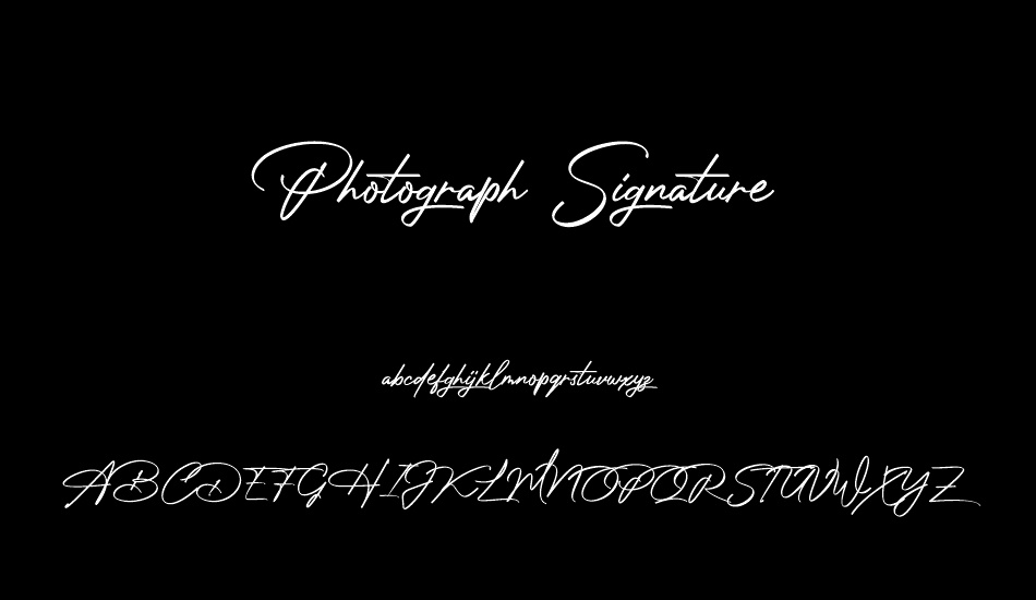 Photograph Signature Free Font Photograph Signature Free Font