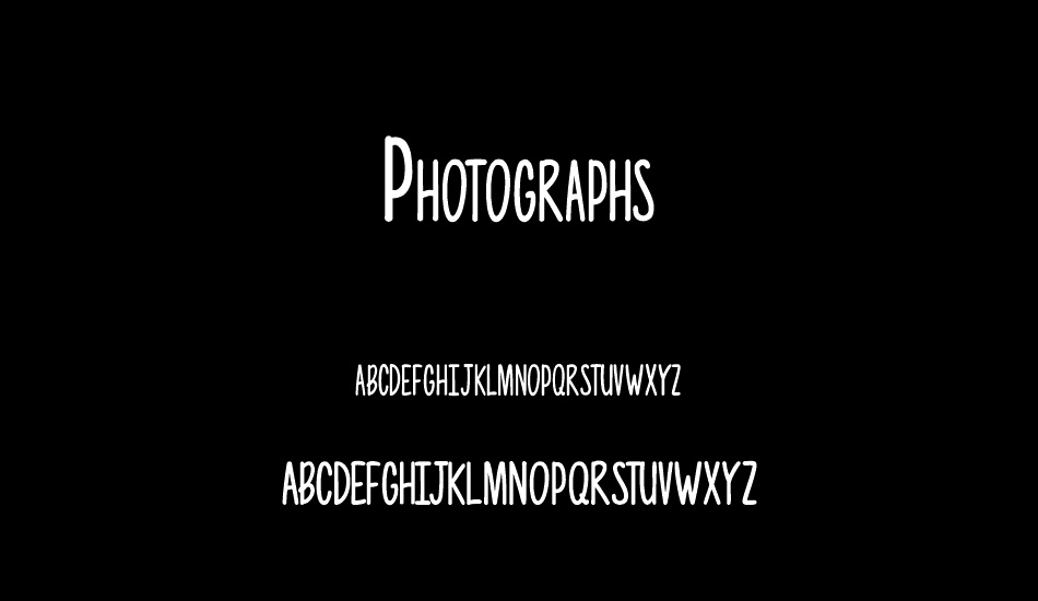 Photographs font