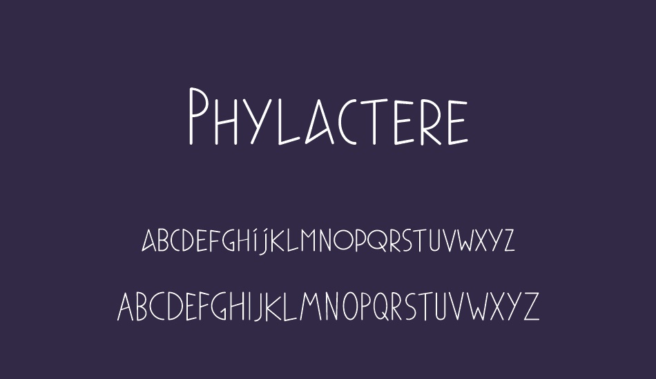Phylactere DEMO font