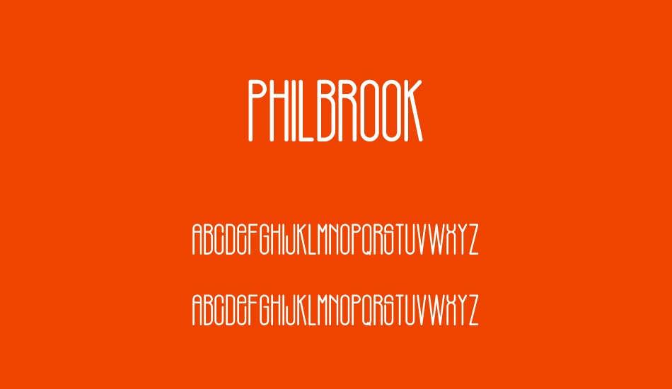 PHILBROOK font