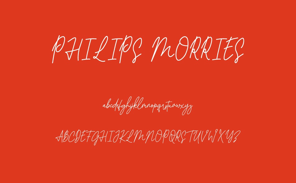 Philips Morries font