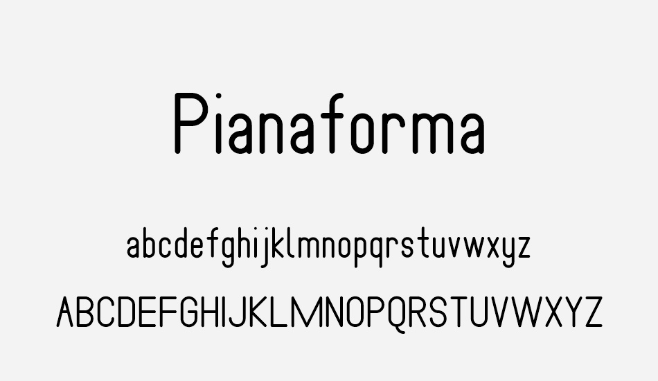 Pianaforma font