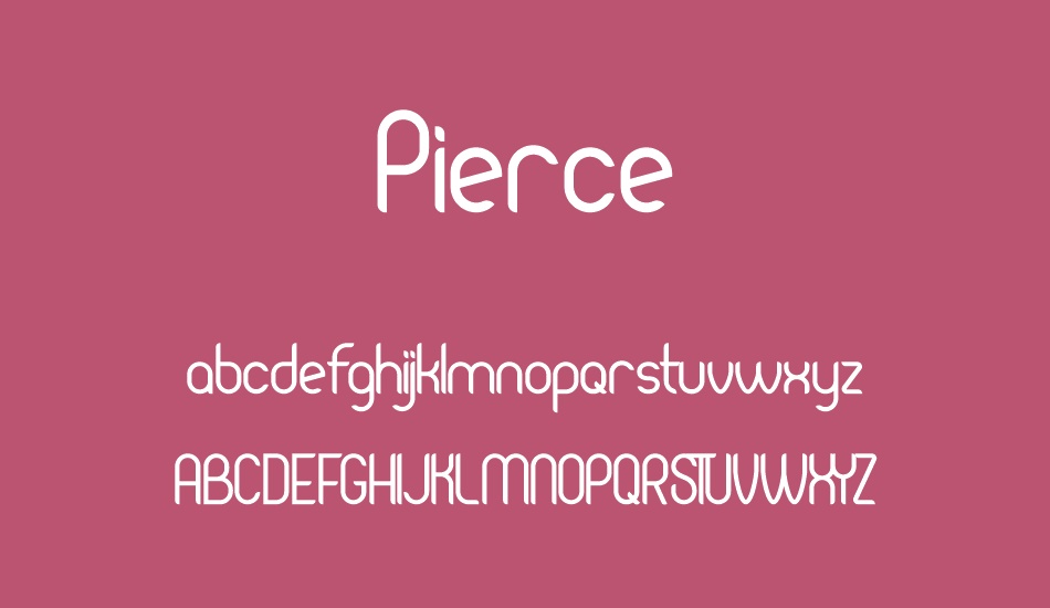 Pierce font