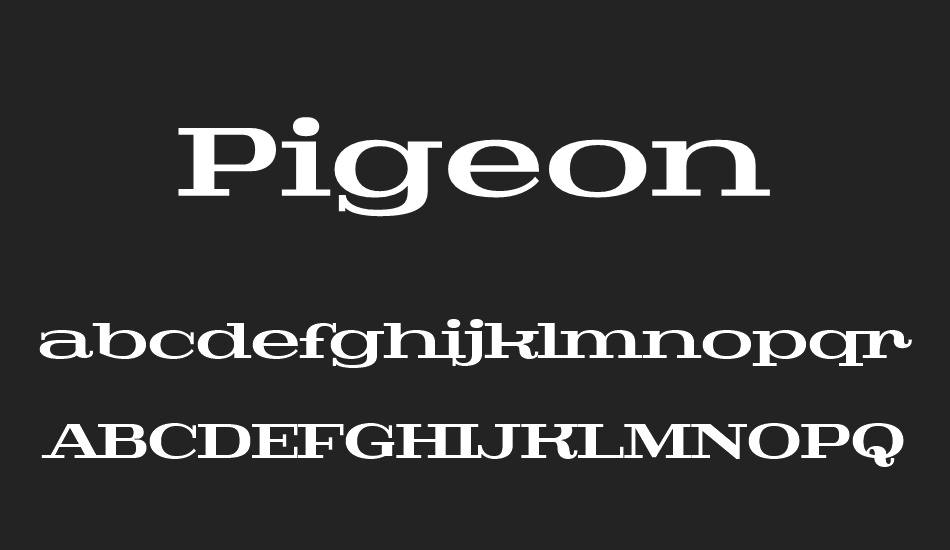 pigeon-personal font