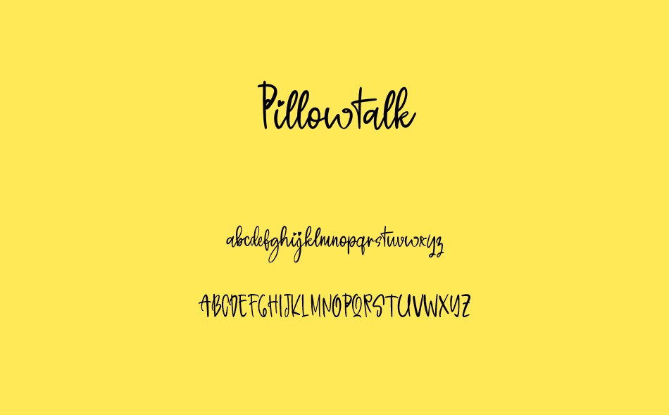 Pillowtalk font