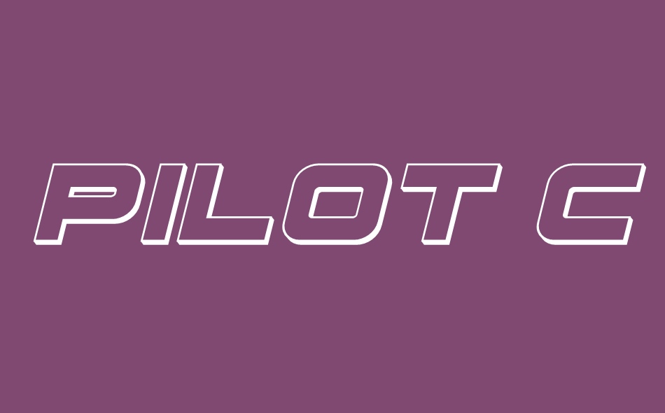 Pilot Command font big