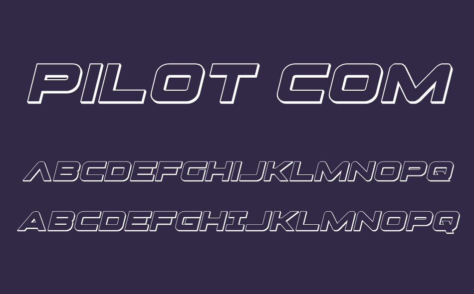 Pilot Command font