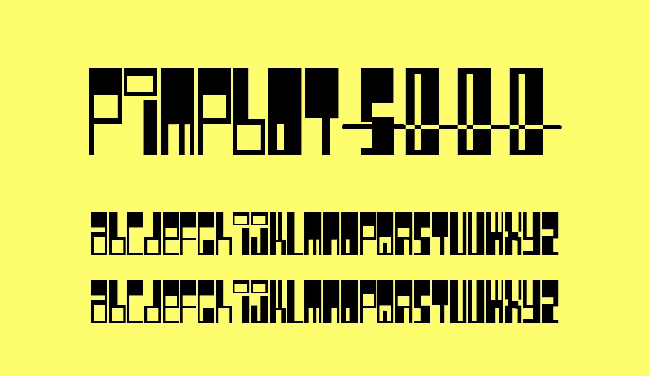 Pimpbot 5000 font