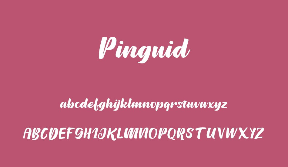 Pinguid font