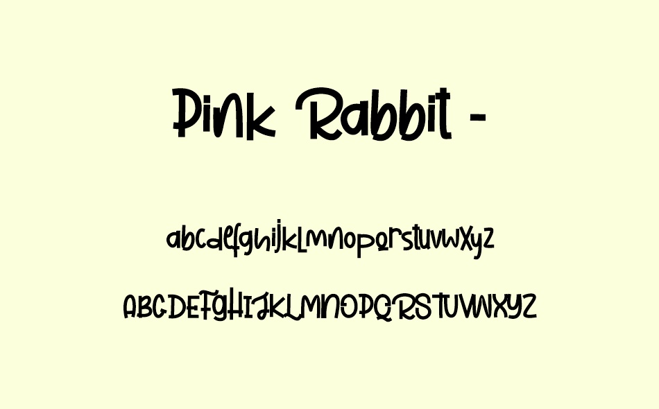 Pink Rabbit font