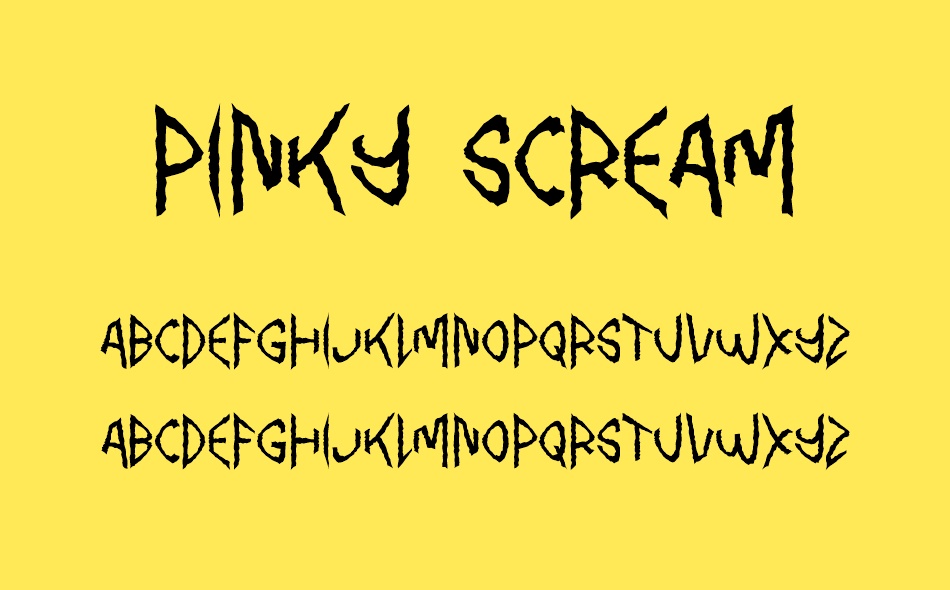 Pinky Scream font