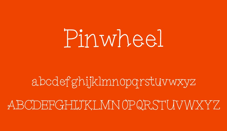 Pinwheel font