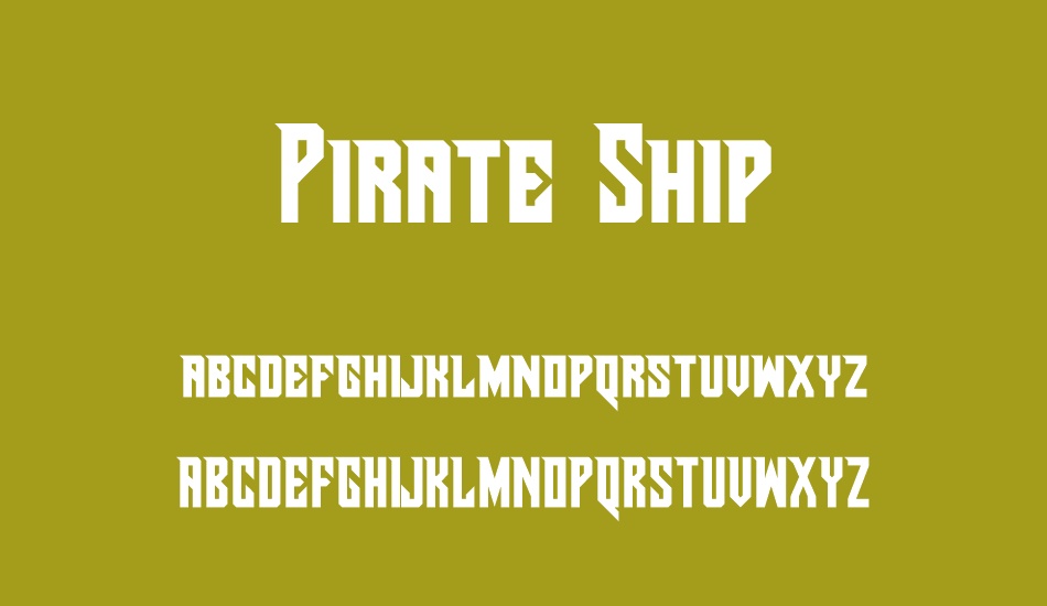 Pirate Ship font