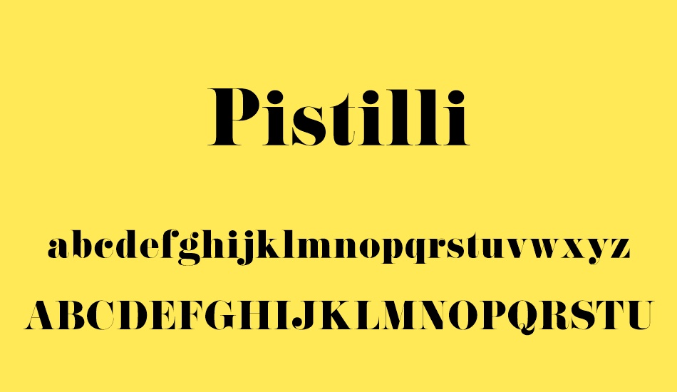 Pistilli font