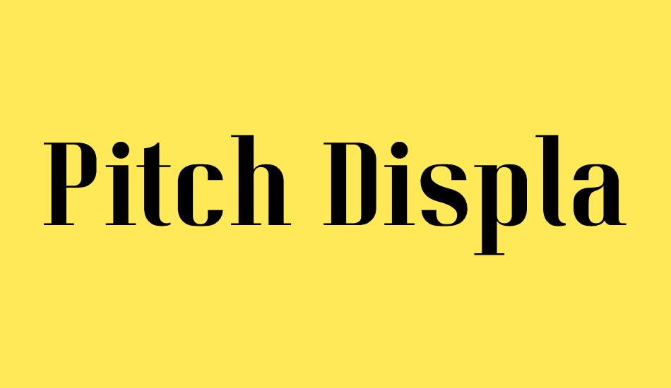 Pitch Display font big