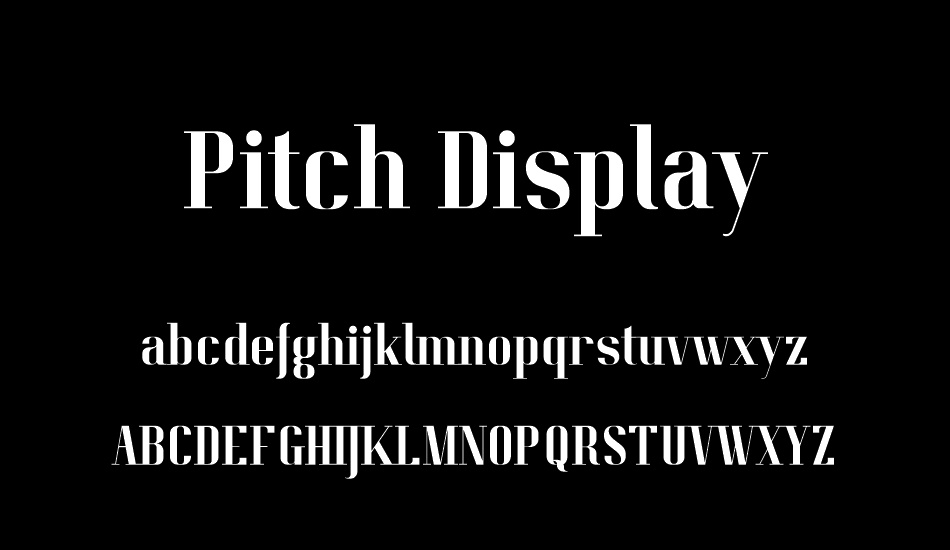 Pitch Display font