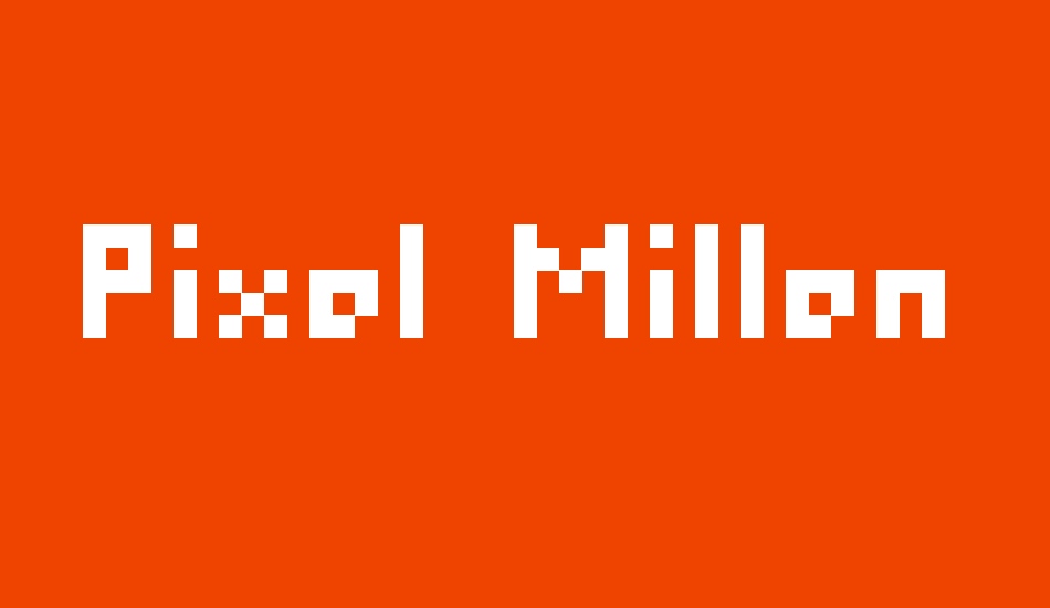 Pixel Millennium font big