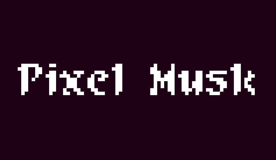 Pixel Musketeer font big