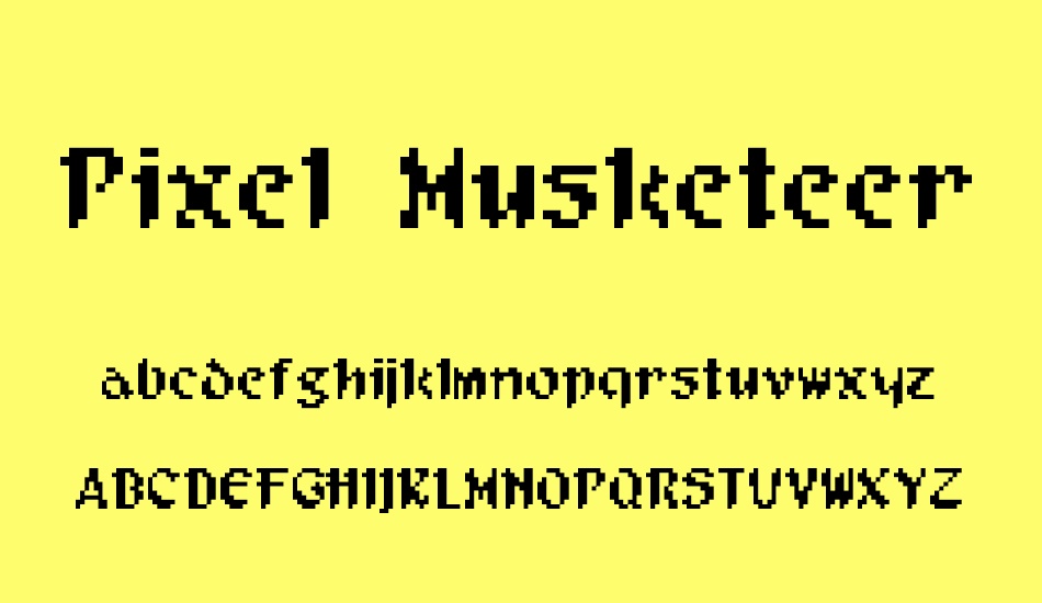 Pixel Musketeer font