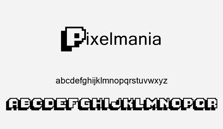 Pixelmania font