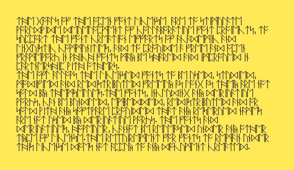 PixelRunes font 1