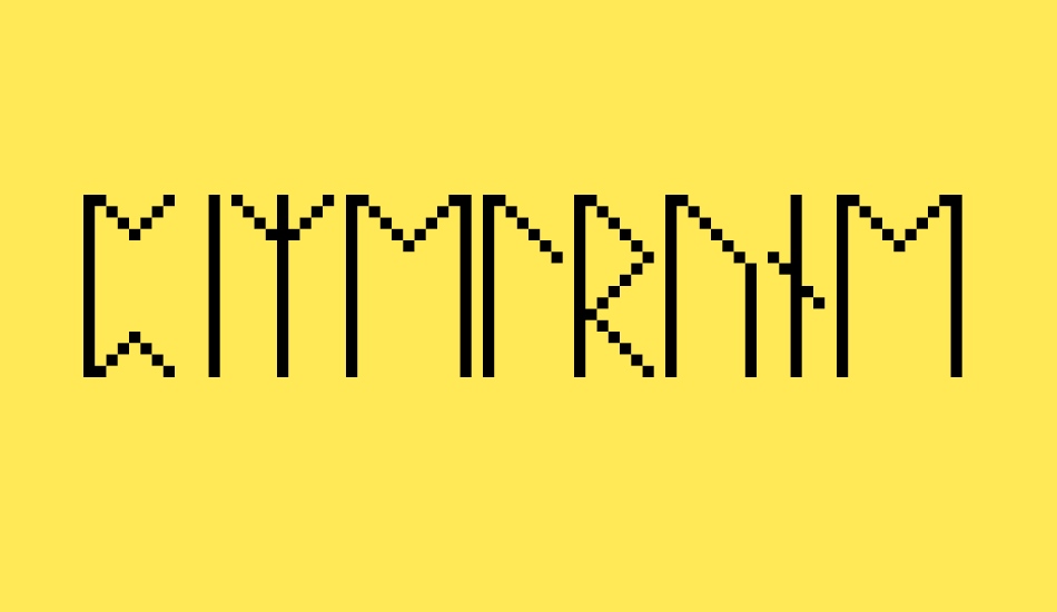 PixelRunes font big