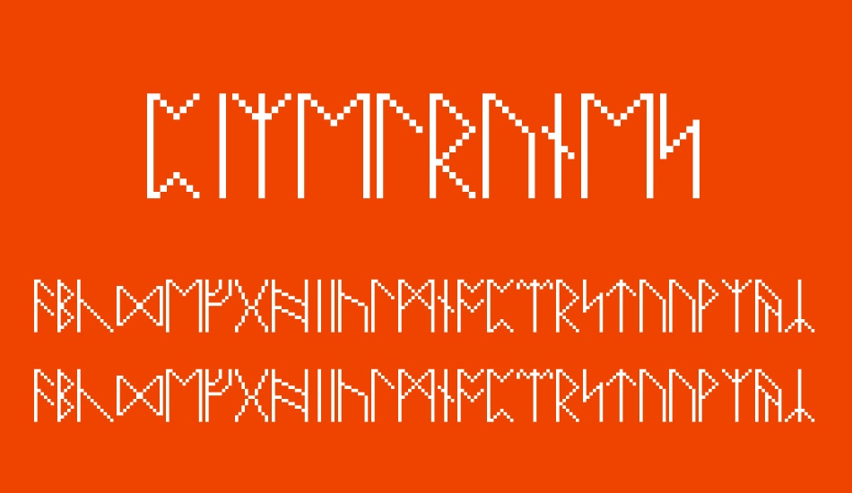 PixelRunes font