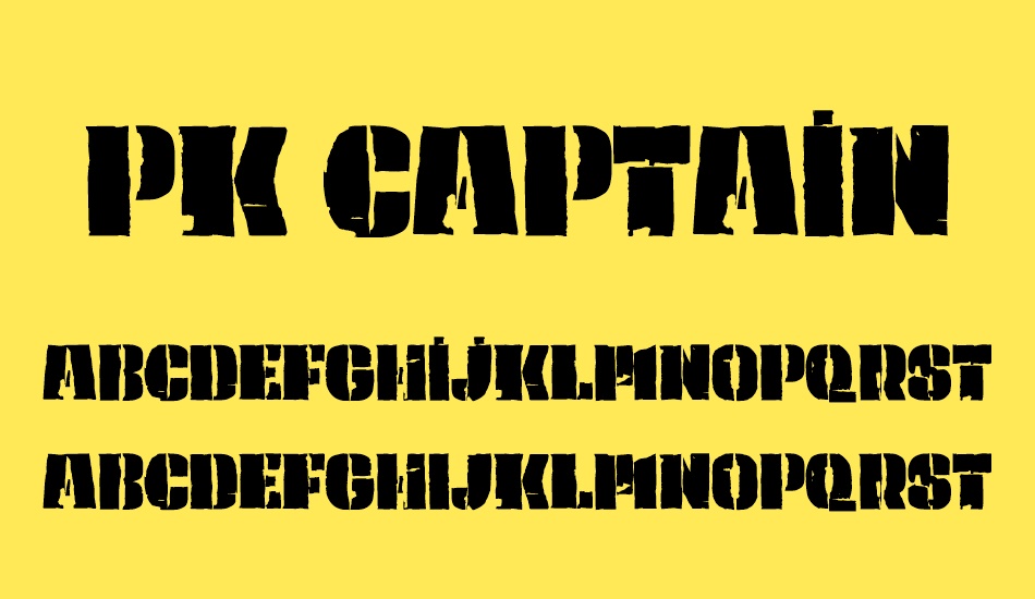 pk-captain font