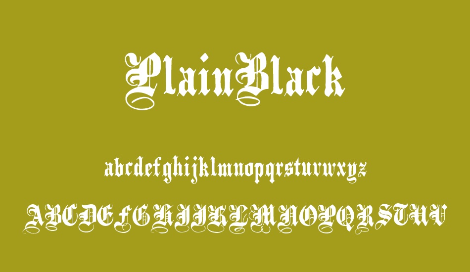 PlainBlack font