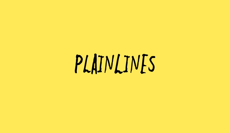 PlainLines font big